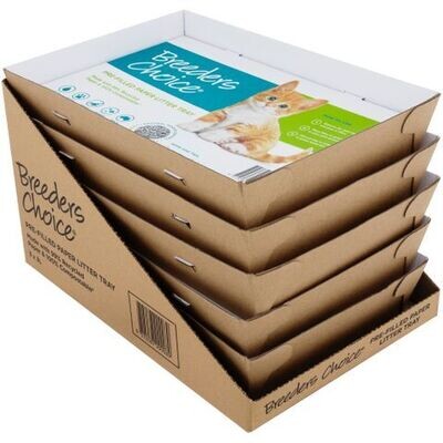 Breeders Choice Pre Filled Disposable Litter Tray 5 Pack