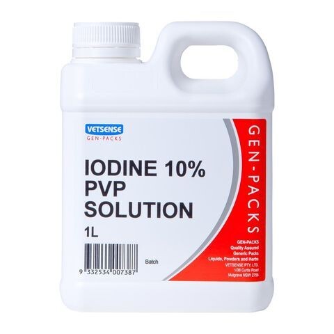 Vetsense Gen-Pack Iodine 10 % PVP Solution  -  1 litre