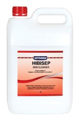 Vetsense Hibisep 4% Skin Cleanser 5 litres