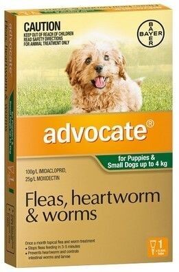 Advocate Dog 0 - 4 kg Small   -    3 pack
