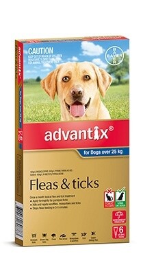 Advantix Dog 25kg Plus Xtra Large  - 3 pack  & 6 pack