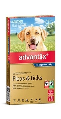 Advantix Dog 25kg Plus Xtra Large - 3 pack & 6 pack