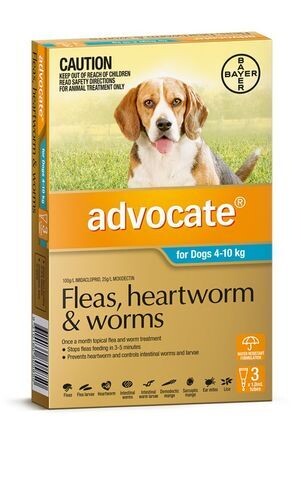 Advocate Dog 4-10kgs Medium  -  1 pack , 3 pack & 6 pack