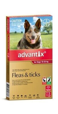 Advantix Dog  10 - 25 kgs Large  -  6 pack