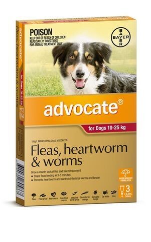 Advocate Dog 10-25kgs Large  -   3 pack & 6 pack