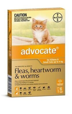 Advocate Cat 0 - 4 kg Small  -   3 pack