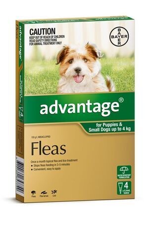 ADVANTAGE SMALL DOG 0 - 4 kg  -  4 pack &  6 pack