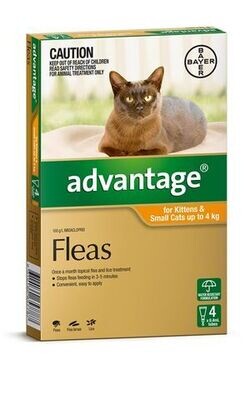 Advantage Cat 0-4 kgs Small  -  4 pack