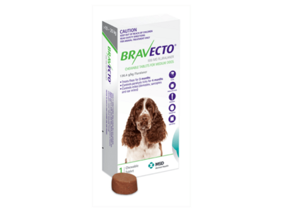 Bravecto Chew Dog Medium 10 - 20 kg - 1 pack & 2 pack