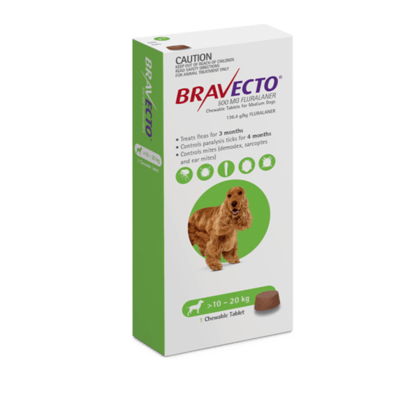 Bravecto Chew Dog Medium 10 - 20 kg  -  1 pack