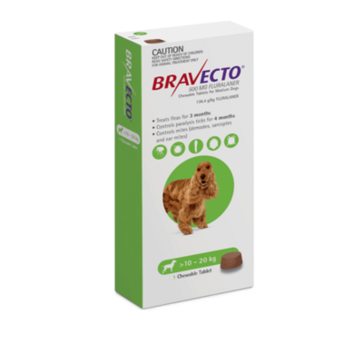 Bravecto Chew Dog Medium 10 - 20 kg  -  1 pack Bravecto Chew Dog Medium 10 - 20 kg  -  1 pack