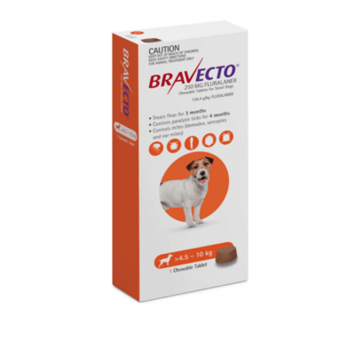 Bravecto Chew Dog Small 4.5 - 10 kg  -  1 chew