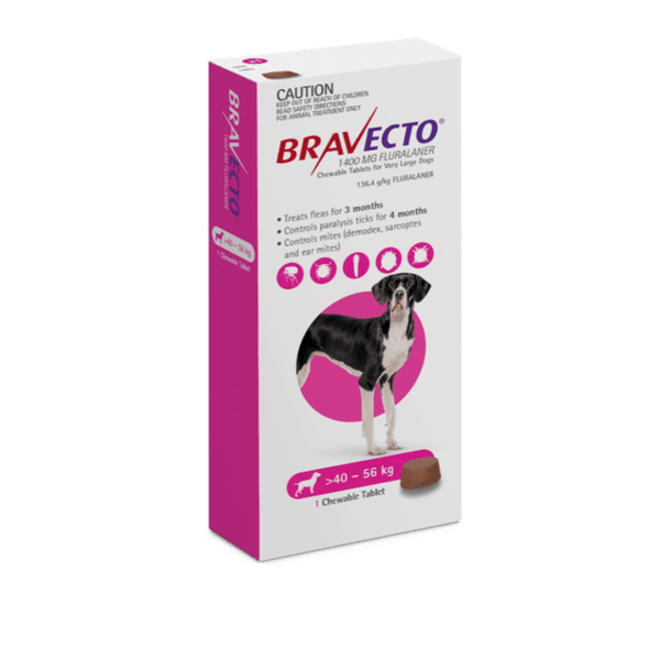 Bravecto Chew Dog Very Large 40 - 56 kg  -  1 chew