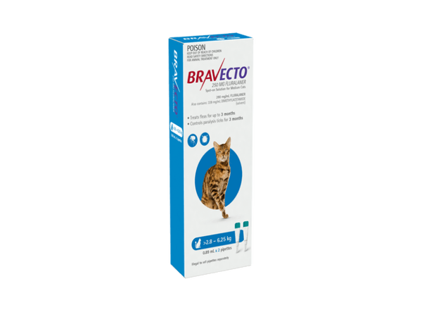 Bravecto Spot On Cat  1 tube  - 2.8 kg - 6.25