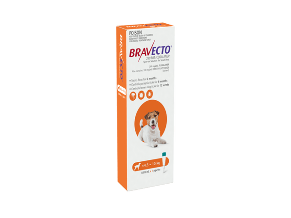 Bravecto Spot On Dog  -   4.5 kg - 10 kg