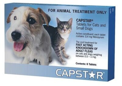 Capstar Dog or Cat 0 kg - 11 kg - 6 Pack