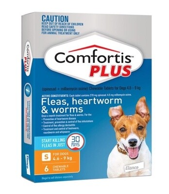 Comfortis Plus Small Dog 4.6 kg - 9 kg Orange - 6 Pack