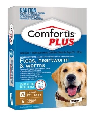 Comfortis Plus Extra Large Dog 27.1 kg - 54 kg Brown - 6 Pack