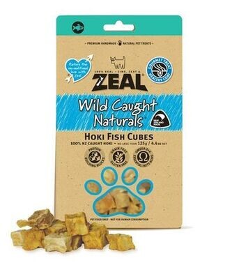 Zeal Wild Caught Naturals - Hoki Fish Cubes - 125 grams