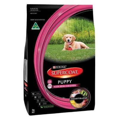 Supercoat Puppy Dry Dog Food with Real Chicken  -  2.6 kg , 18 kg & 20 kg
