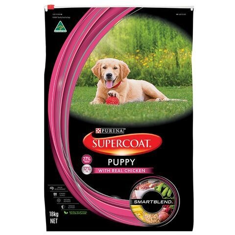 Supercoat Puppy Dry Dog Food with Real Chicken  -  18 kg
