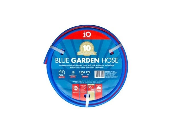 iO Blue Garden Hose 12 mm  -  18 metres or 30 metres