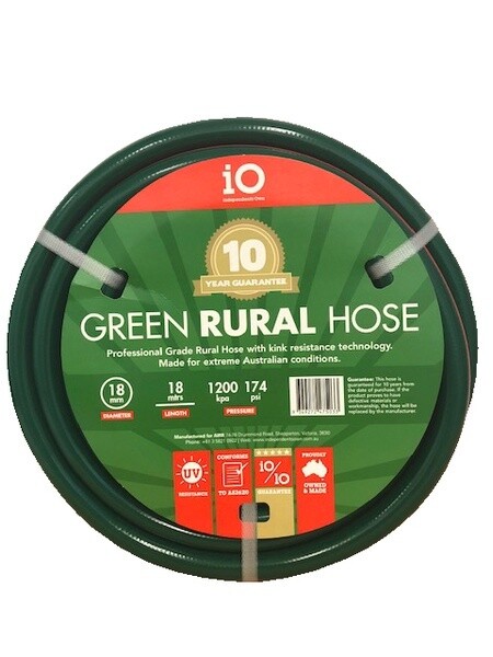iO Green Rural Hose 18mm   -  18 metres or 30 metres