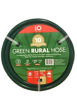 iO Green Rural Hose 18mm - 18 metres or 30 metres