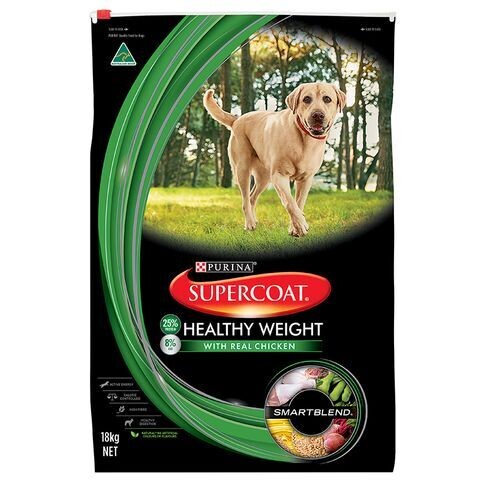 Supercoat Adult Dry Dog Food Healthy Weight with Real Chicken  - 18 kg