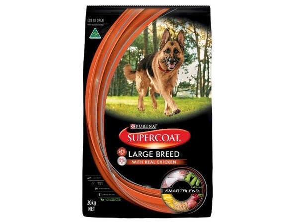 Supercoat Adult Dry Dog Food Large Breed with Real Chicken  -  20 kg
