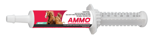 Ammo All Wormer Paste for Horses   -  32.5 grams tube or Stud Pack 50 tubes