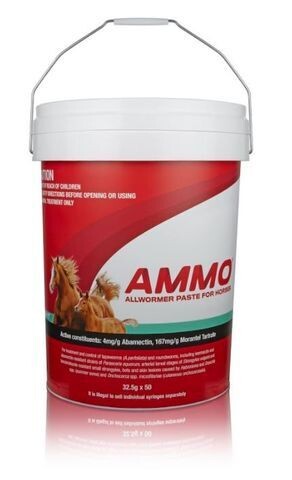 Ammo All Wormer Paste for Horses   -  32.5 grams tube Stud Pack 50 tubes