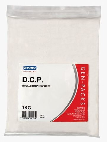 Vetsense Gen Packs DCP (Di Calcium Phosphate)  -  1 kg  or 5 kg