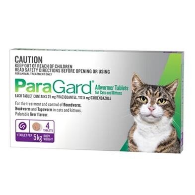 Paragard Allwormer Cat 0-5kg 4 Tablet