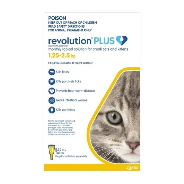 Revolution Plus Kitten 1.25 kg - 2.5 kg   3 pack