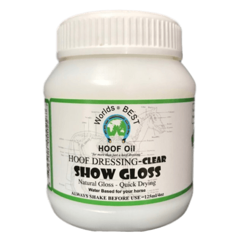 Worlds Best Hoof Oil Show Gloss   125 ml   -  Black or Clear