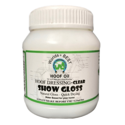 Worlds Best Hoof Oil Show Gloss   125 ml   -  Black or Clear