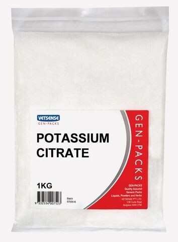 Vetsense Gen Packs Potassium Citrate  -  1 kg & 2 kg