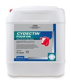 Virbac Cydectin Cattle Pour-on - 500 ml , 2.5 litres , 5 litres or 15 litres
