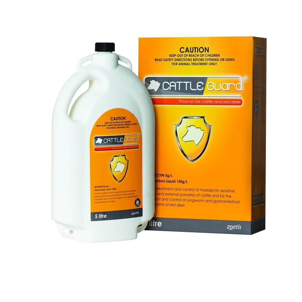 Cattleguard Pour-On For Cattle  1 litre , 2.5 litres ,  5 litres & 15 litres