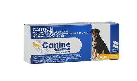 Value Plus Canine All Wormer  40 kg  -  2 tablets or 40 tablets