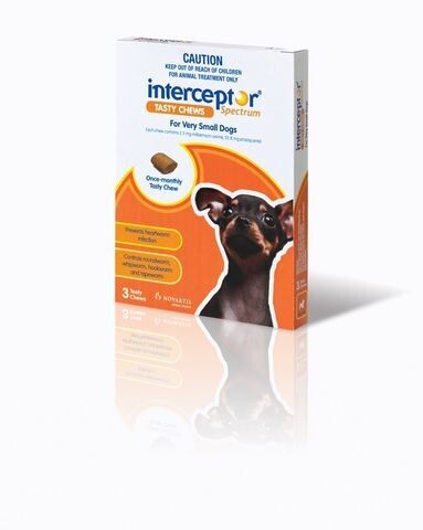 INTERCEPTOR Spectrum Chews Very Small Dogs Up to 4 kg  -  3 chews or 6 chews
