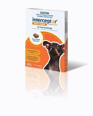 INTERCEPTOR Spectrum Chews Very Small Dogs Up to 4 kg - 3 chews or 6 chews