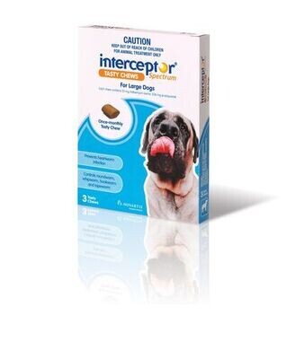 INTERCEPTOR Spectrum Chews Large Dogs 22 kg - 45 kg  -  3 chews or 6 chews