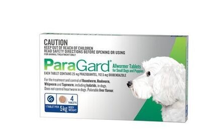 Paragard Allwormer Dog 0 kg - 5 kg - 4 tablets
