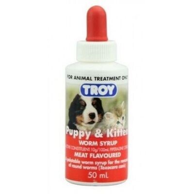 Troy Puppy and Kitten Worm Syrup 50 ml