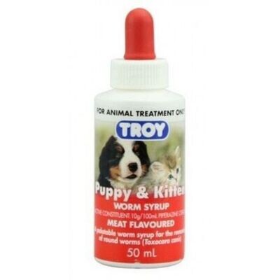 Troy Puppy and Kitten Worm Syrup   50 ml