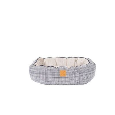 Mog & Bone 4 Seasons Reversible Circular Dog Bed  Navy Line  - Small,  Medium,  Large or X Large