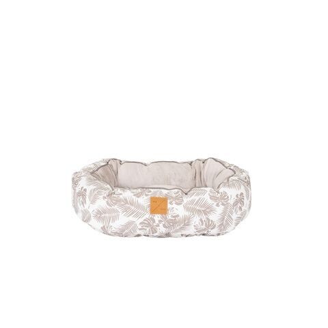 Mog & Bone 4 Seasons Reversible Circular Dog Bed  Mocca Leaf  - X Large