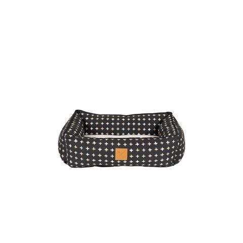 Mog & Bone Bolster Bed - Black Cross  Small or Large
